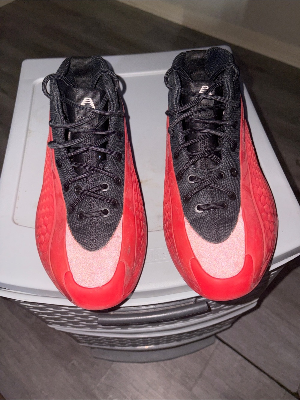 adidas Kids Red and Black Athletic Sneakers